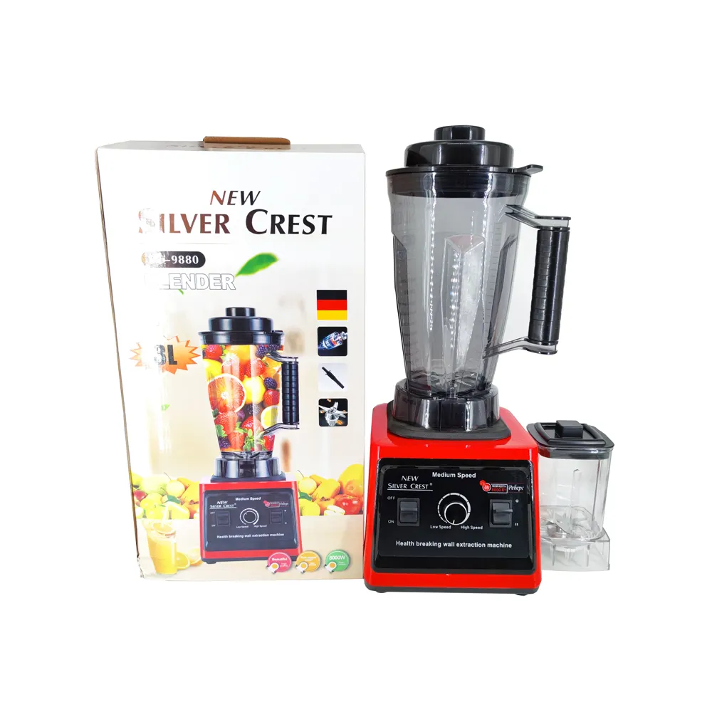 Silver Crest Stainless Steel Blender Machine 3L 8000W Heavy Duty Blender Commercial Food Blender