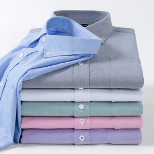 ChenYue nuova moda Business camicie da uomo Custom tinta unita in cotone <span class=keywords><strong>Oxford</strong></span> <span class=keywords><strong>camicia</strong></span> all'ingrosso con tasca <span class=keywords><strong>Slim</strong></span> <span class=keywords><strong>Fit</strong></span> - Product Image 2