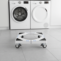 Rak Mesin Cuci Adjustable Grosir, Alas Mesin Cuci Bergerak dengan Roda, Rak Penyimpanan Terpasang