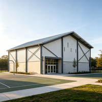 Structure en acier préfabriquée à haute résistance et économique pour salle de football intérieure à montage rapide