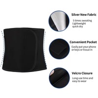 Ceinture de maintien lombaire amincissante pour le sport et la gym, avec ions argentés favorisant la transpiration, de haute qualité, modèle court