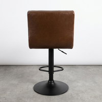 Tabouret de bar moderne et durable en cuir PU réglable avec motif griffe de chat vintage et structure métallique pour usage domestique et commercial