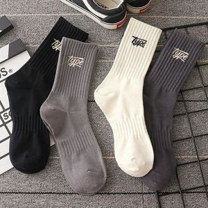 Type Crew Socks Polyester Fiber Sweat Absorbent Mid Calf Unisex Youth Sports Socks Daily Casual Wear - Product Image 2