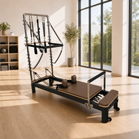 Machine de Pilates Reformer Tower avec barre de poussée pour débutants, seniors, rééducation, petits studios, exercices à domicile et entraînement physique