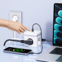 Yeni Bağımsız Anahtarlı Akıllı Priz 3 Portlu İç Mekan Ofis Güç Şeridi PD 25W C-tipi USB Eusocket Uzatma Kablosu Priz Çoklayıcı