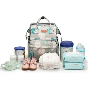 Large capacity baby bed mommy bag nylon waterproof nappy bag multi function backpack baby diaper bag