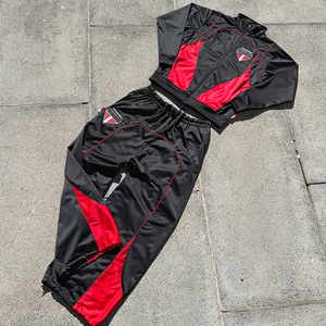 Tracksuit Custom High Quality 100% Polyester Sweat Suits Stripes <b>Zip</b> <b>Up</b> <b>Jackets</b> And Jogger Set Design Tracksuit Manufacturers - Product Image 2