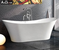 Baignoires autoportantes en acrylique renforcé de grande taille bon marché pour salle de bain