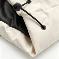 Veste matelassée légère et ample pour homme, avec logo personnalisé Benta Shangpin, couleur unie, manches longues, fermeture éclair, veste d'hiver décontractée