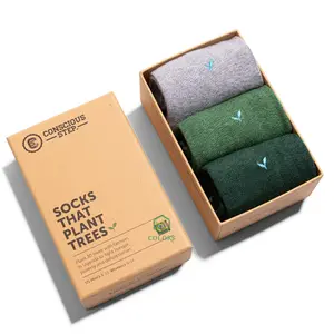 Benutzer definierte Flat Pack Farbdruck Luxus Kleidung Weihnachts socken Verpackungs box