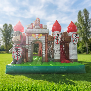 WINSUN Castillo Inflable para Niños, Trampolín Combinado con Diseño de Caballero, Resistente al Fuego, Impermeable, PVC, Tamaño Personalizable - Product Image 1