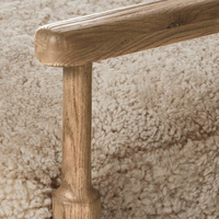 Fauteuil d'appoint moderne en bois massif et tissu Teddy Sherpa, chaise rembourrée pour salon, chambre à coucher, mobilier de maison