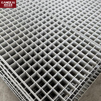 Grille de drainage en acier galvanisé robuste pour extérieur, couvercle de caniveau 500x500 carré