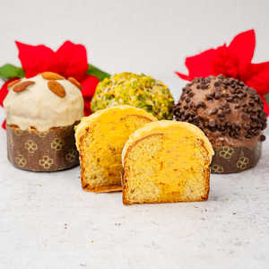 Panettone Artesanal de 150g Relleno de Frutas Tropicales, Set de Regalo Navideño para Reuniones Familiares y Fiestas - Product Image 1