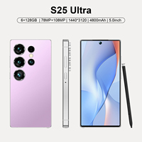 Smartphone Económico S25 Ultra Mini 5G, Deca Core, LTE HD, 6GB+128GB, 5.0'', Larga Duración de Batería, Desbloqueado, Doble SIM, Triple Cámara, Resistente, IMEI