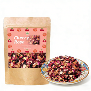 Té de Belleza Herbal con Frutas Secas Saborizadas, Mezcla de Cereza y Rosa, Infusión de Flores Frescas y Frutas, Venta al Por Mayor - Product Image 1