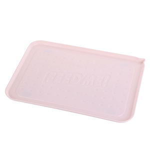 Youcheng Pet Feeding <b>Mat</b> Pink Non Slip Anti Spill Food Tray For <b>Cats</b> And Dogs - Product Image 5