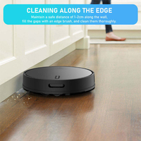 Robot serpillière intelligent moderne avec station de lavage et séchage automatique pour la maison, le bureau et l'hôtel, en plastique, moteur sans balais