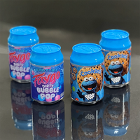 Boîtes en plastique PET de 3,5 g pour sodas, conteneurs de stockage PET, pots PET pour herbes sèches, fleurs, bonbons, gommes, emballages d'aliments avec couvercle à vis