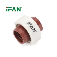 Raccords d'alimentation en eau PPH résistants aux produits chimiques de qualité économique IFAN, raccords de tuyauterie en plastique PPH industriels