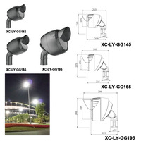 Projecteur LED extérieur étanche IP65, rond, 24W 36W 60W, en aluminium, pour aménagement paysager, éclairage de jardin