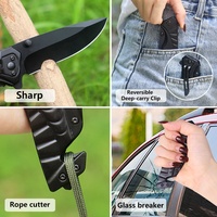 Promotion spécialité pliant extérieur avec bouton chasse camping tactique survie pliable couteau de poche edc pour logo personnalisé