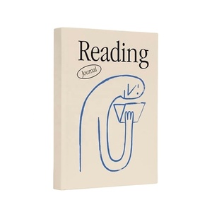 دفتر يوميات للقراءة بغلاف صلب مخصص بحجم A5 ومخطط لمراجعات الكتب 100 ورقة هدية لمحبي القراءة للأطفال والبالغين - Product Image 1