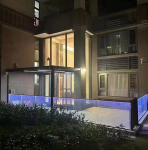 Balustrade en verre trempé en alliage d'<span class=keywords><strong>aluminium</strong></span> moderne et élégante Mehonor, pour <span class=keywords><strong>balcon</strong></span>, montage au sol, durable, installation facile - Product Image 6