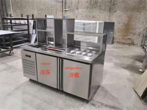 FEST RC-1.8m taille personnalisée en acier inoxydable magasin de thé au lait Calorie Design Workstation - Product Image 4