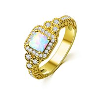 Bague rayée opale | |   Bijoux fantaisie avec incrustation de pierres précieuses arc-en-ciel vibrantes pour hommes et femmes