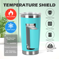 Mug de voyage isotherme avec logo personnalisé, gobelet en acier inoxydable de 20 oz avec couvercle coulissant, gobelet isotherme pour garder au chaud et au froid