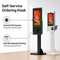 Terminal de paiement en espèces pour commande et encaissement, borne de libre-service, équipement de kiosque, distributeur automatique, kiosques de paiement pour restaurants et magasins d'alimentation