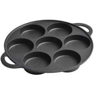 Sartén de hierro fundido de 7 tazas de cocina americana Popular, sartén antiadherente para tortilla de gofres, sartén de hierro fundido de 7 agujeros - Product Image 4