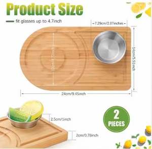 Bandeja de café de desayuno de bambú ecológica moderna, plato de bambú sostenible de diseño pulido clásico para acampar al por mayor - Product Image 4