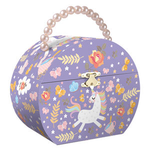 Carillon in Legno Ecologico di Alta Qualità Ever Bright, Ballerina Rosa con Manico in Perle, Personalizzabile, Meccanismo a Carica Manuale Anni '30 - Product Image 5