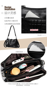 Bolsos de Mano de Lujo para Mujer al por Mayor, Bolsos de Cuero PU Suave, Bolsos de Hombro y Bandolera para Mujer - Product Image 3