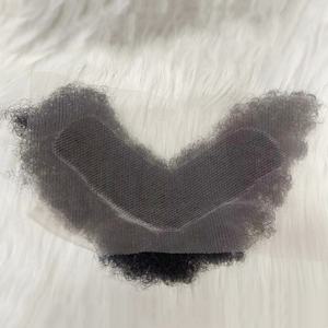 Emeda Full Swiss French Lace Beards <span class=keywords><strong>Afro</strong></span> Curl # Cheveux humains indiens 100% naturels - Product Image 1