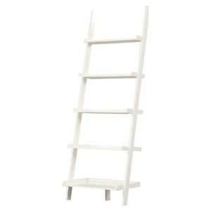 <strong>French</strong> Decorative Stand Book <strong>Shelf</strong> Modern White MDF Wooden Ladder Bookcase Bookshelf - Product Image 1