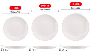 Juego de Platos de Porcelana Modernos, No Tóxicos, Aptos para Lavavajillas, Ecológicos, con Logotipo Personalizado para Bodas y Hoteles, de 8/10 Pulgadas, Marca DianTong - Product Image 4