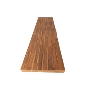 Tablero articulado de dedo de madera de acacia Estantes flotantes de mesa de encimera de madera de color aceite para decoración del hogar - Product Image 2