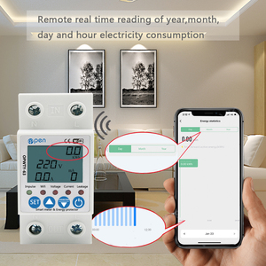 Medidor de Energía Eléctrico Inteligente WiFi con APP TUYA, Protector de Sobretensión y Baja Tensión, Interruptor de Relé, Medidor de kWh - Product Image 2