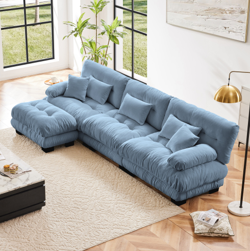 Bleu + Chenille + 3 places