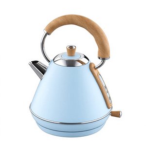 Hervidor de Agua Eléctrico Vintage BESTONE Azul Claro de 1.0L con Asa de Estilo Madera y Protección Contra Ebullición en Seco - Product Image 2
