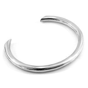 Bracciale rigido Samson Round Maxi Wayfarer in argento - Product Image 5