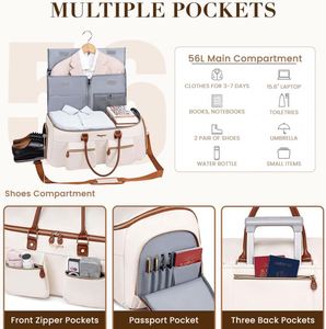 Muestra Gratis: Bolsa de Viaje de Nailon Antipolvo para Ropa, Tipo Duffel, de 20L de Gran Capacidad, para Hombres y Mujeres, Maleta Colgante para Trajes de Negocios - Product Image 4