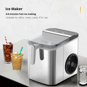 12KG Household Fully Automatic <b>Ice</b> Maker Commercial Use Street Vending Milk Tea Shops <b>Small</b> <b>Ice</b> Cube <b>Machine</b> Dormitories - Product Image 3