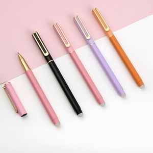 Stylo Bille Effaçable de Haute Qualité en Gros - Nouveauté Promotionnelle Personnalisable avec Logo, Stylo Métallique pour Bureau et École, Impression UV Noir/Bleu - Product Image 2