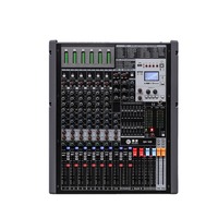 Console de mixage audio professionnelle QH-12D 12 canaux 1000W en métal avec Bluetooth, USB, effets DSP, amplificateur, contrôles d'égalisation et enregistrement