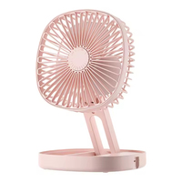 USB recargable 4,5 W silencioso Mini enfriador de aire portátil ventilador de escritorio plegable purificación de aire de tres velocidades para el hogar Hotel