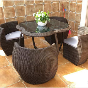 <span class=keywords><strong>Set</strong></span> di <span class=keywords><strong>Sedie</strong></span> da <span class=keywords><strong>Giardino</strong></span> in Rattan Sintetico Impermeabile per Esterni, Ideale per Hotel e Ville - Product Image 2